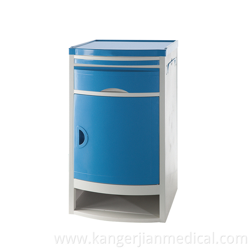 Hospital medical high end bedside tray table abs bedside cabinet